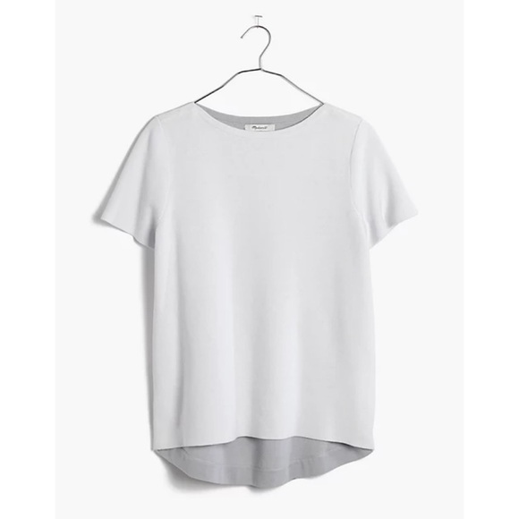 Madewell Colorblock Short-Sleeve Sweater Xxsmall - Picture 2 of 6